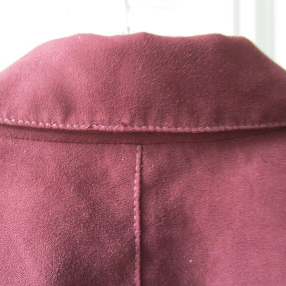 Cold Water Creek women's size L, Maroon Ultra Suede jacket, long sleeves, lined - Picture 6 of 16